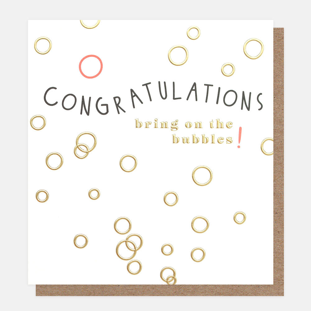 Caroline Gardner Bring On The Bubbles Congratulations Card