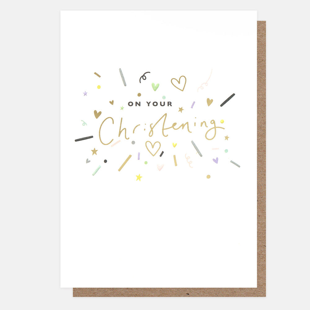 Caroline Gardner Confetti Christening Card