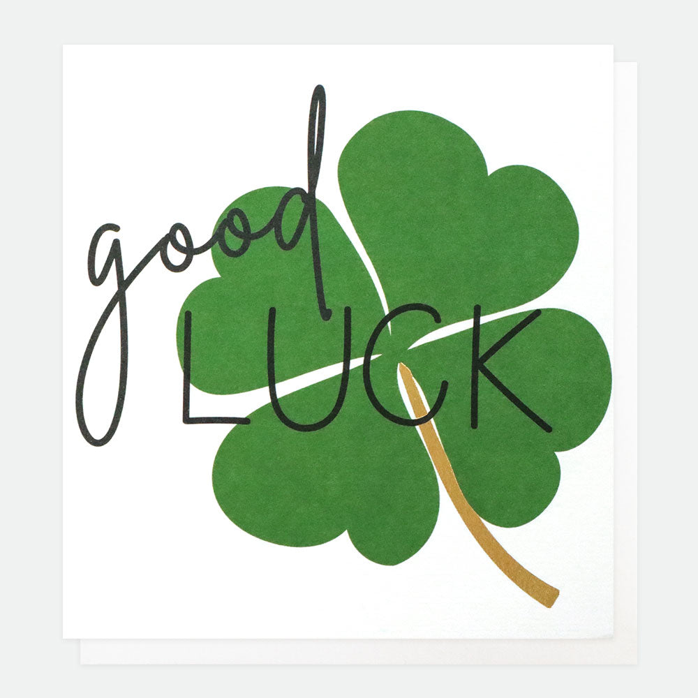 four leaf clover good luck card
