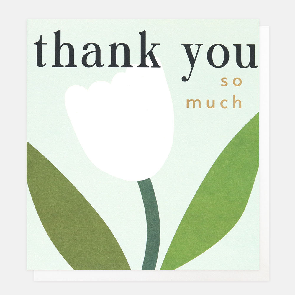 White Tulip Thank You Card