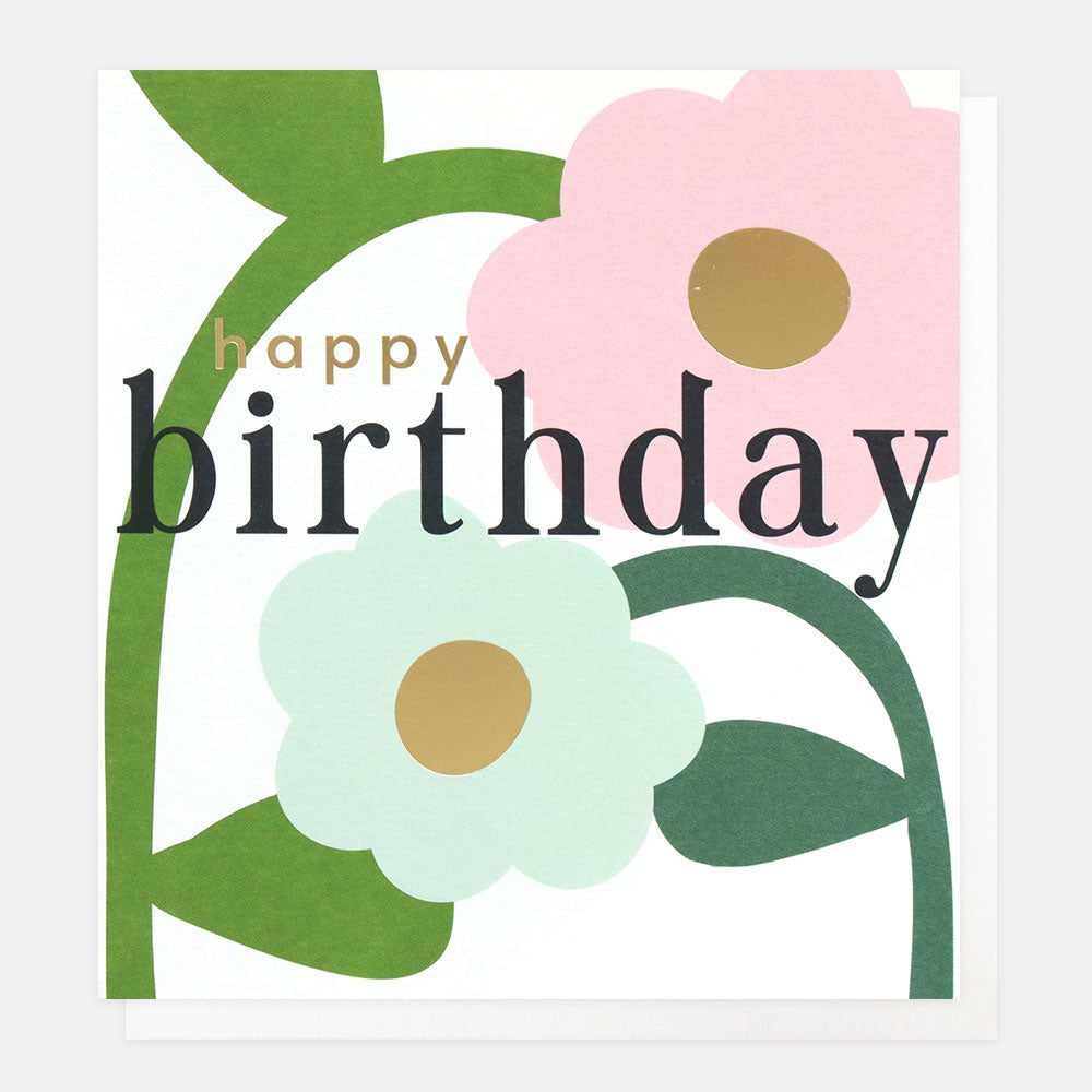 colourful Daisies happy Birthday Card