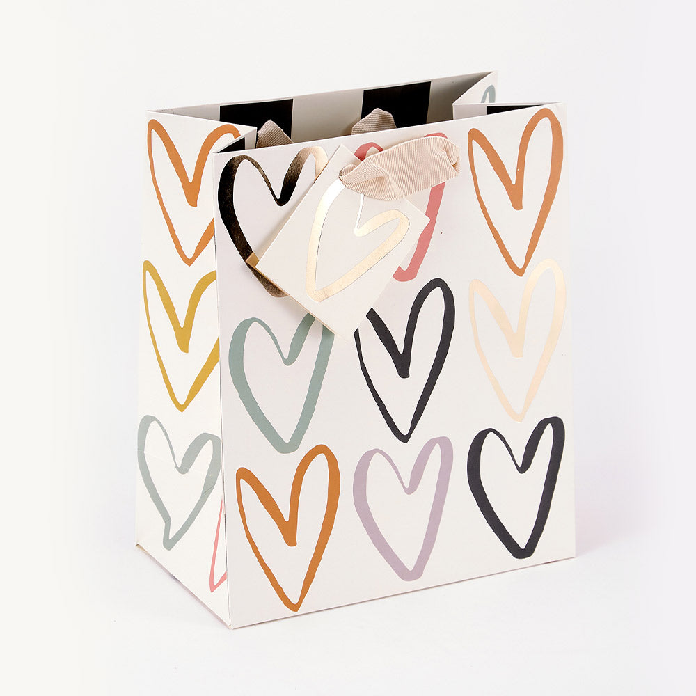 Multi Outline Hearts Medium Giftbag SuccessActive