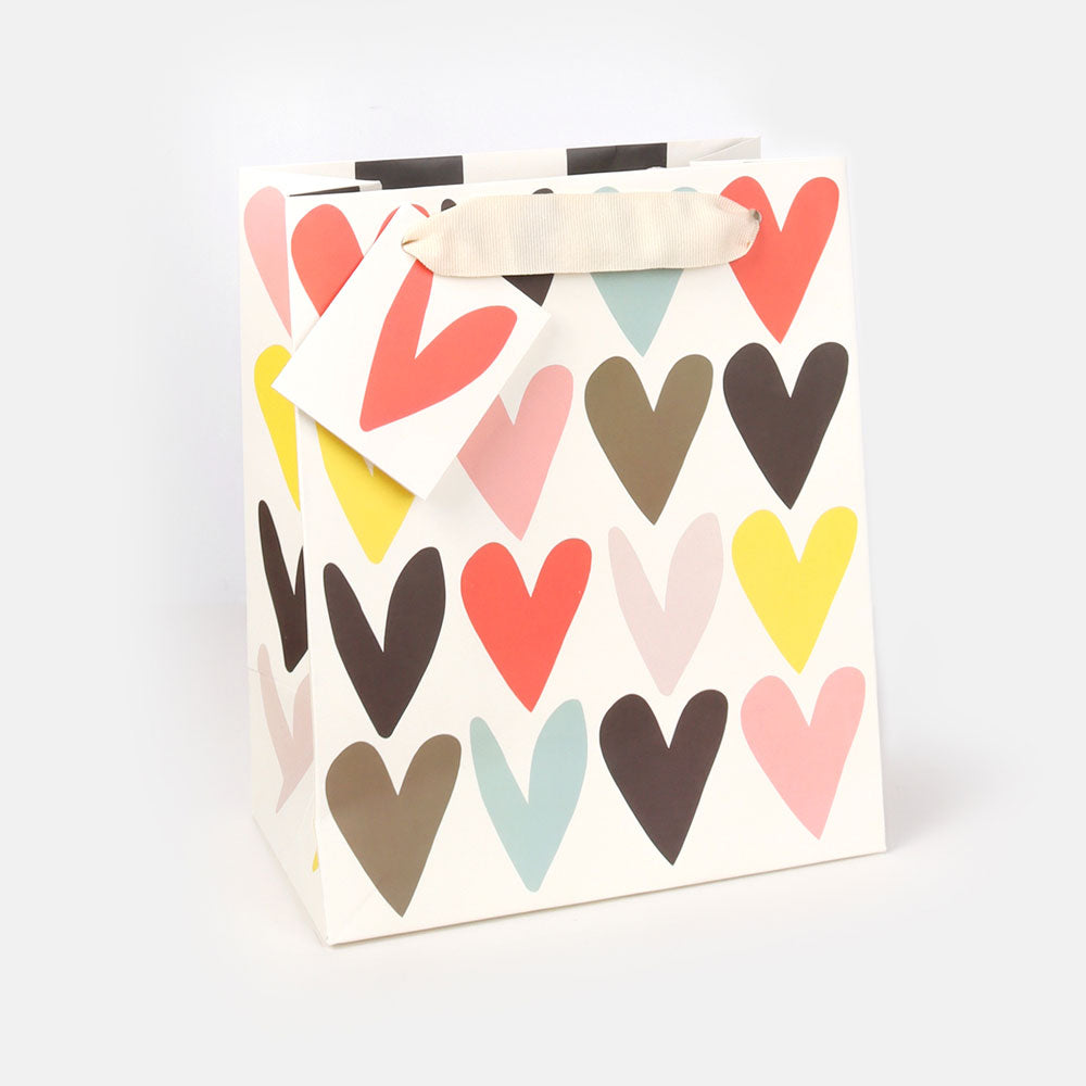 Jumbled Hearts Medium Gift Bag Caroline Gardner