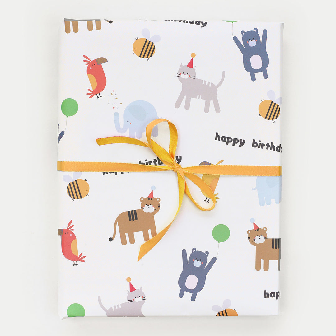 Animals Birthday Wrapping Paper, Birthday For Him Wrap, 1