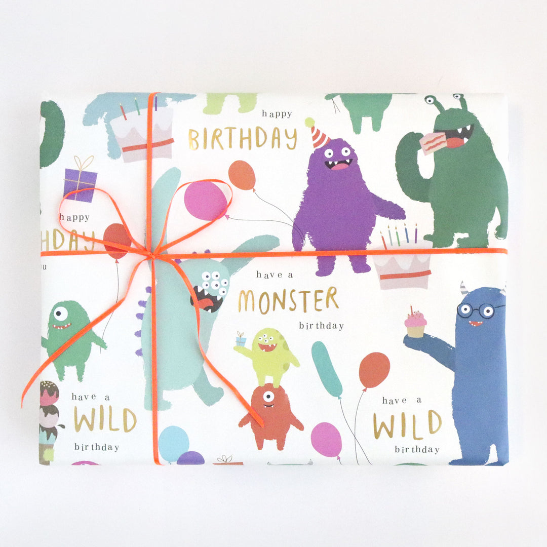 Caroline GArdner Monsters Wrapping Paper