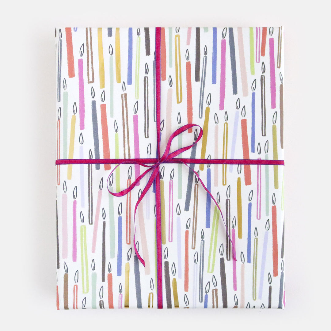 Caroline GArdner Lovely Multi - Candles Wrapping Paper