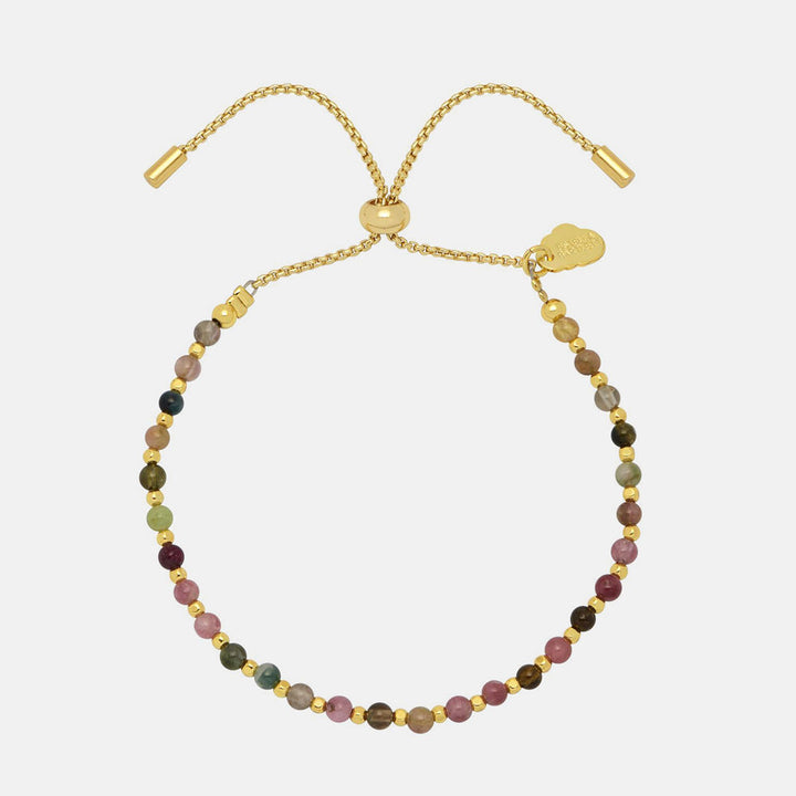 Gold Plated Multi Colour Bead Bracelet Caroline Gardner