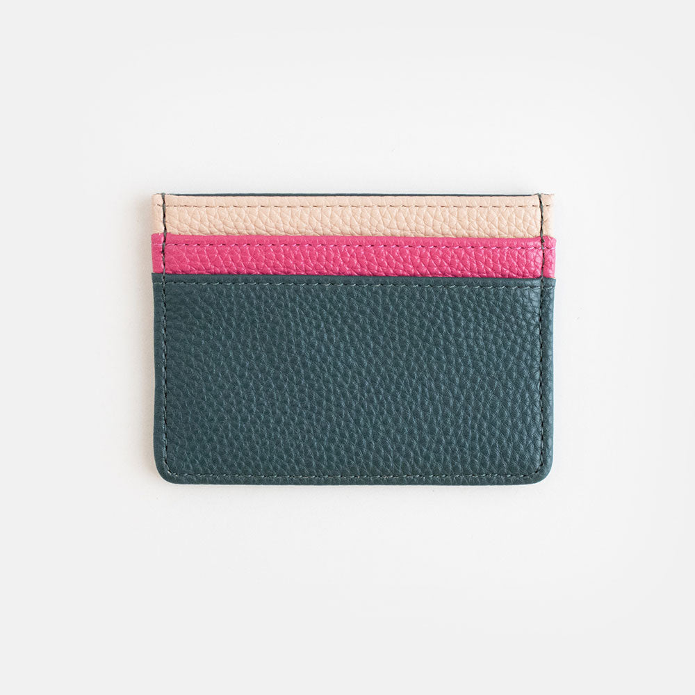 Caroline Gardner Pink/Green Wave Stripe Cardholder – Polka Dots Boutique