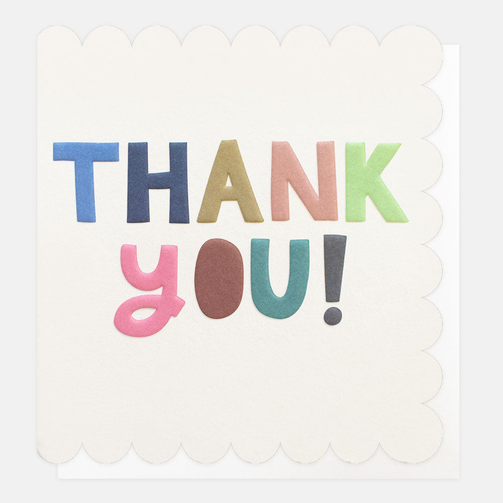 Scalloped Edge Thank You Card Caroline Gardner