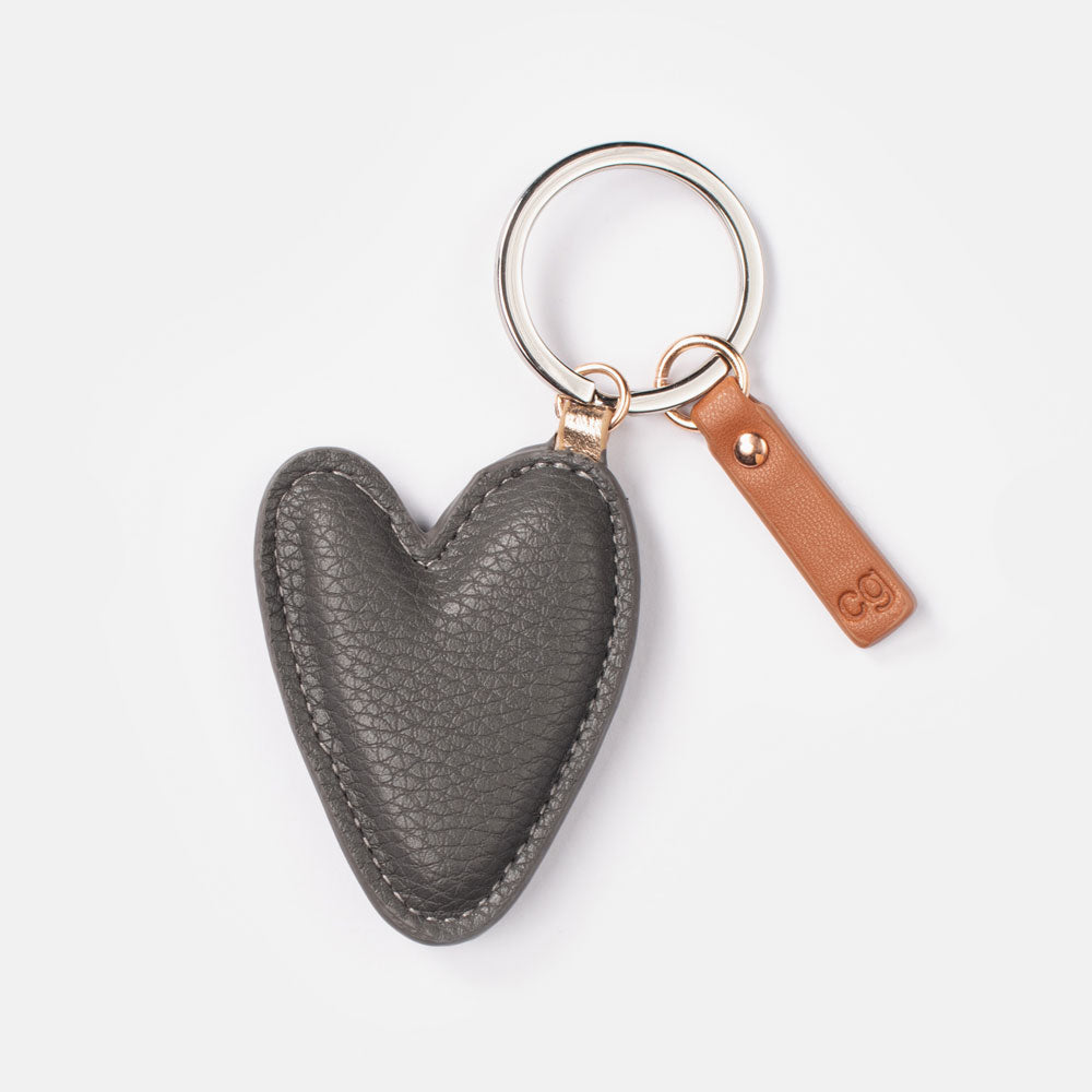 Charcoal Hearts Keyring