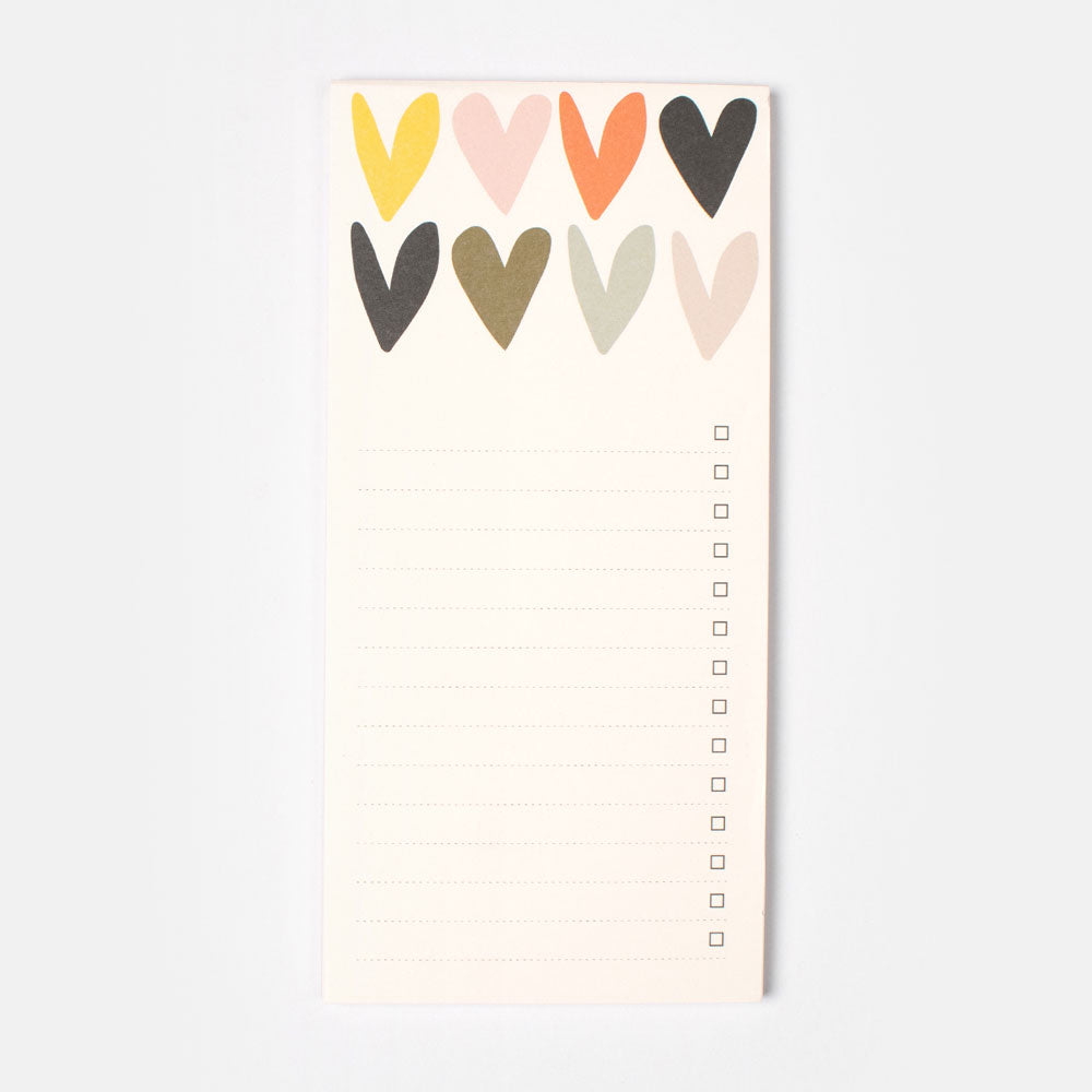 Fun Hearts Organise List Pad Caroline Gardner