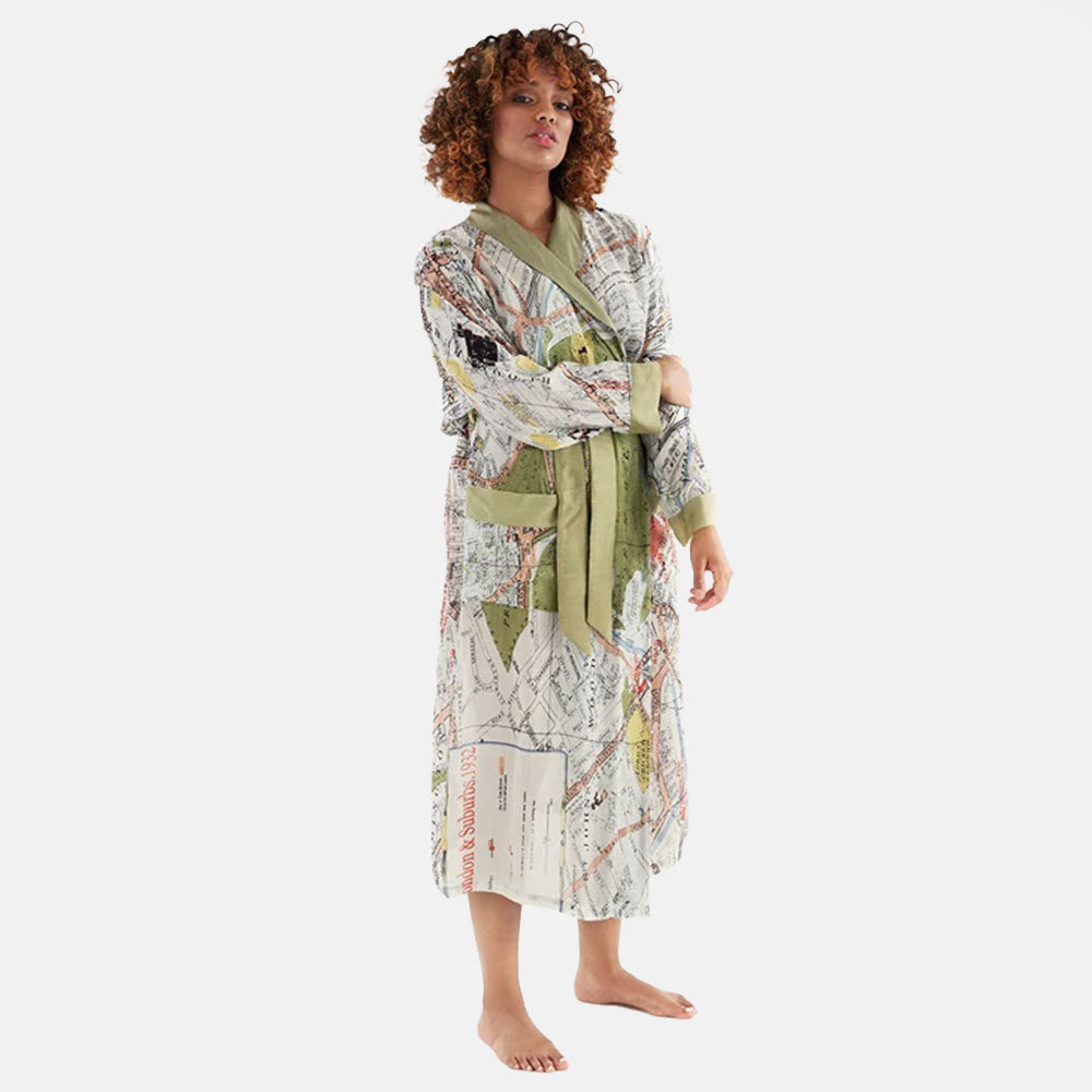 London Map Lightweight Dressing Gown