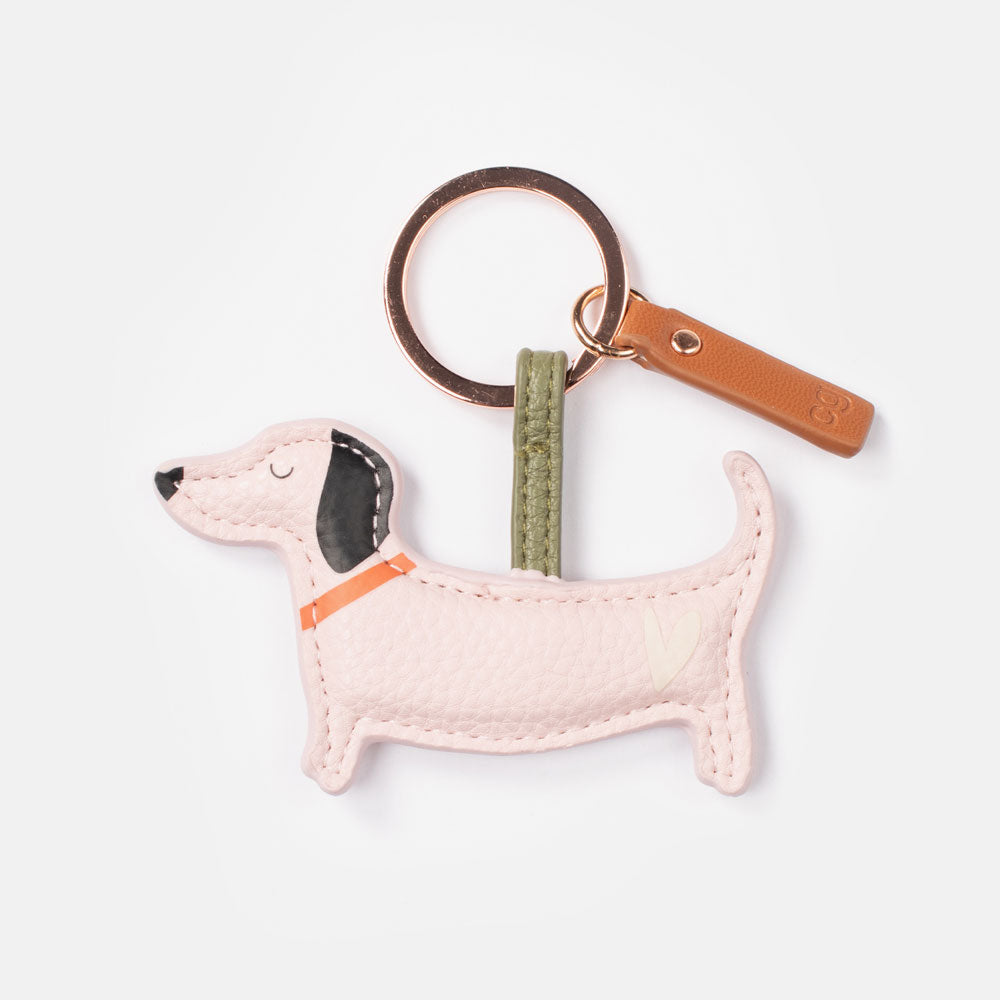 Sausage Dog Keyring / Keychain Black and Tan Dachshund -  UK