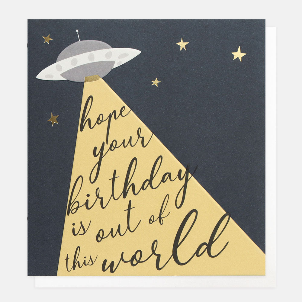Caroline Gardner Out Of This World Ufo Birthday Card