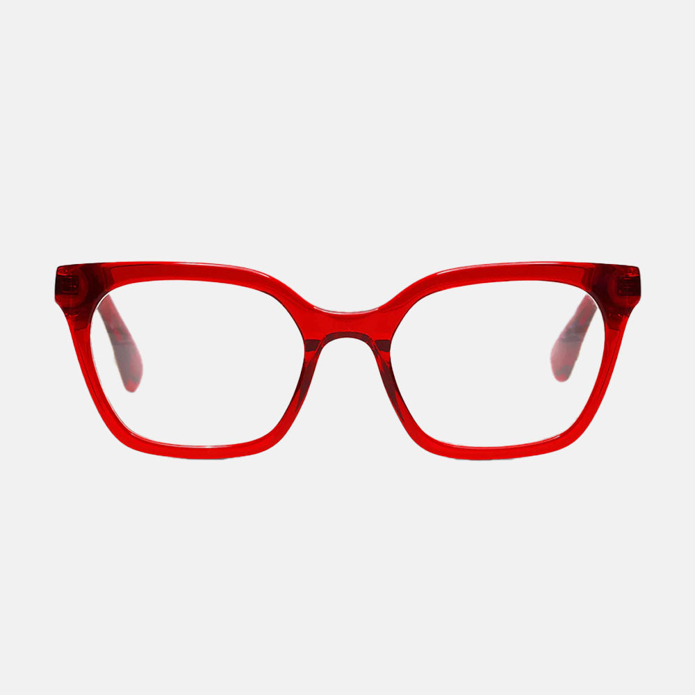 Red 'Overlook' Reading Glasses, made by Eyebobs