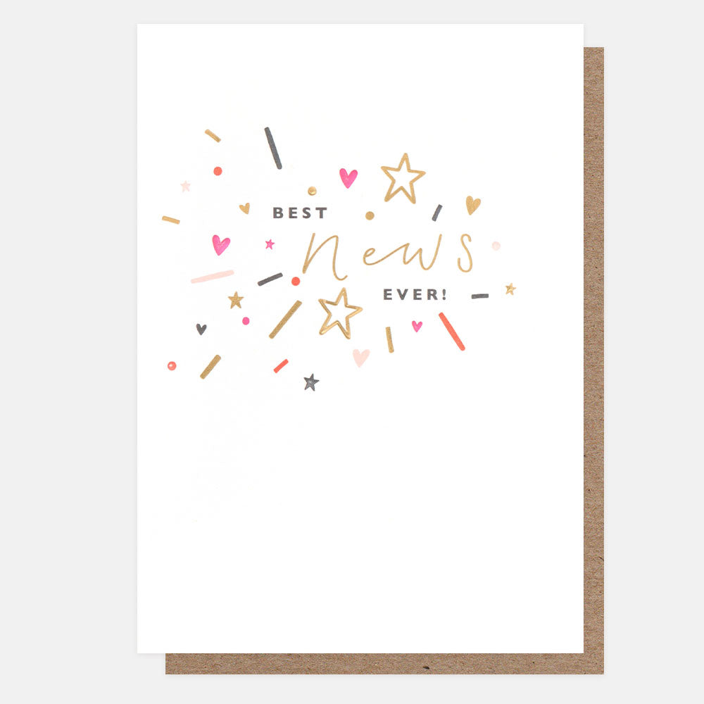 Best News Ever Confetti Congratulations Card