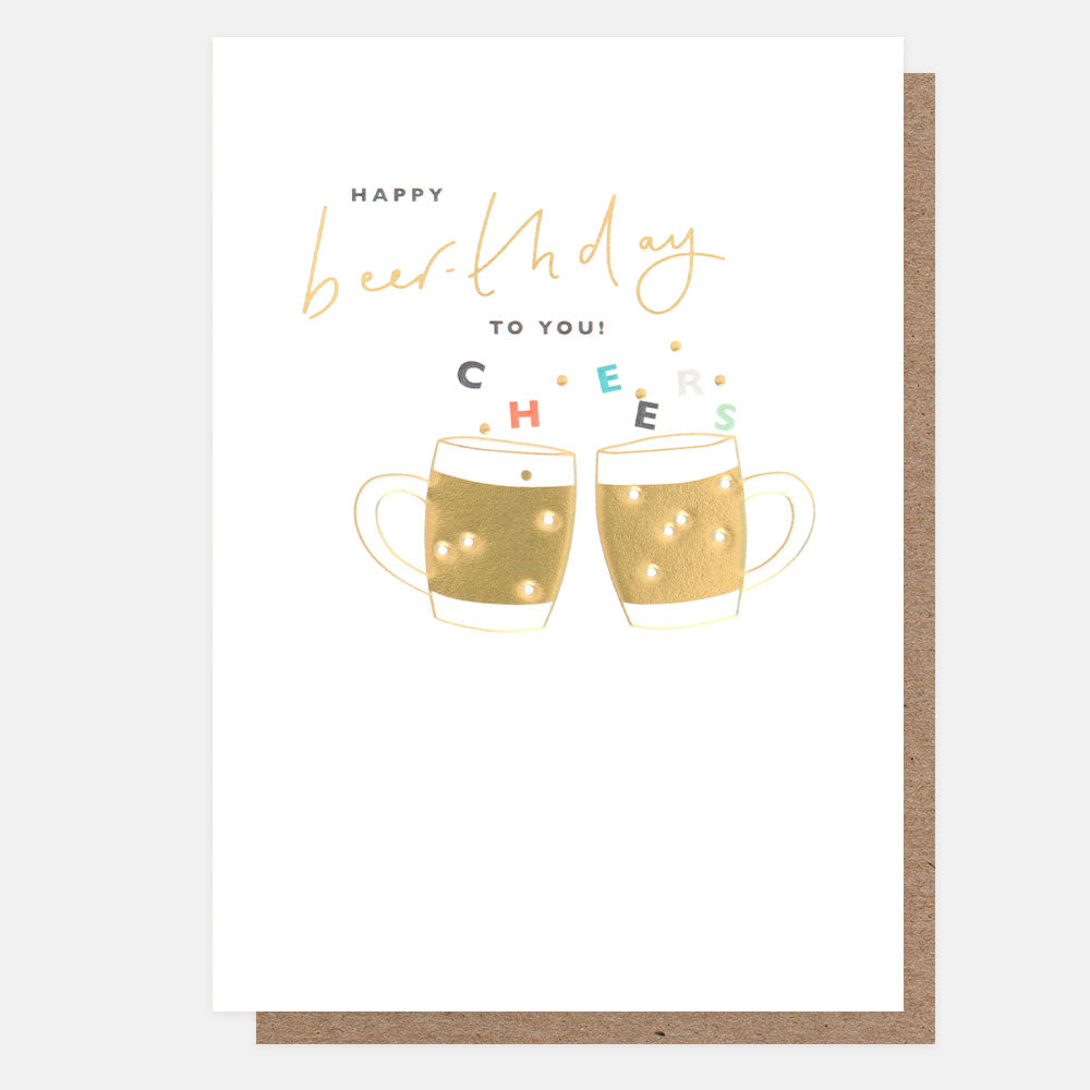 Beer glasses cheers Birthday Card