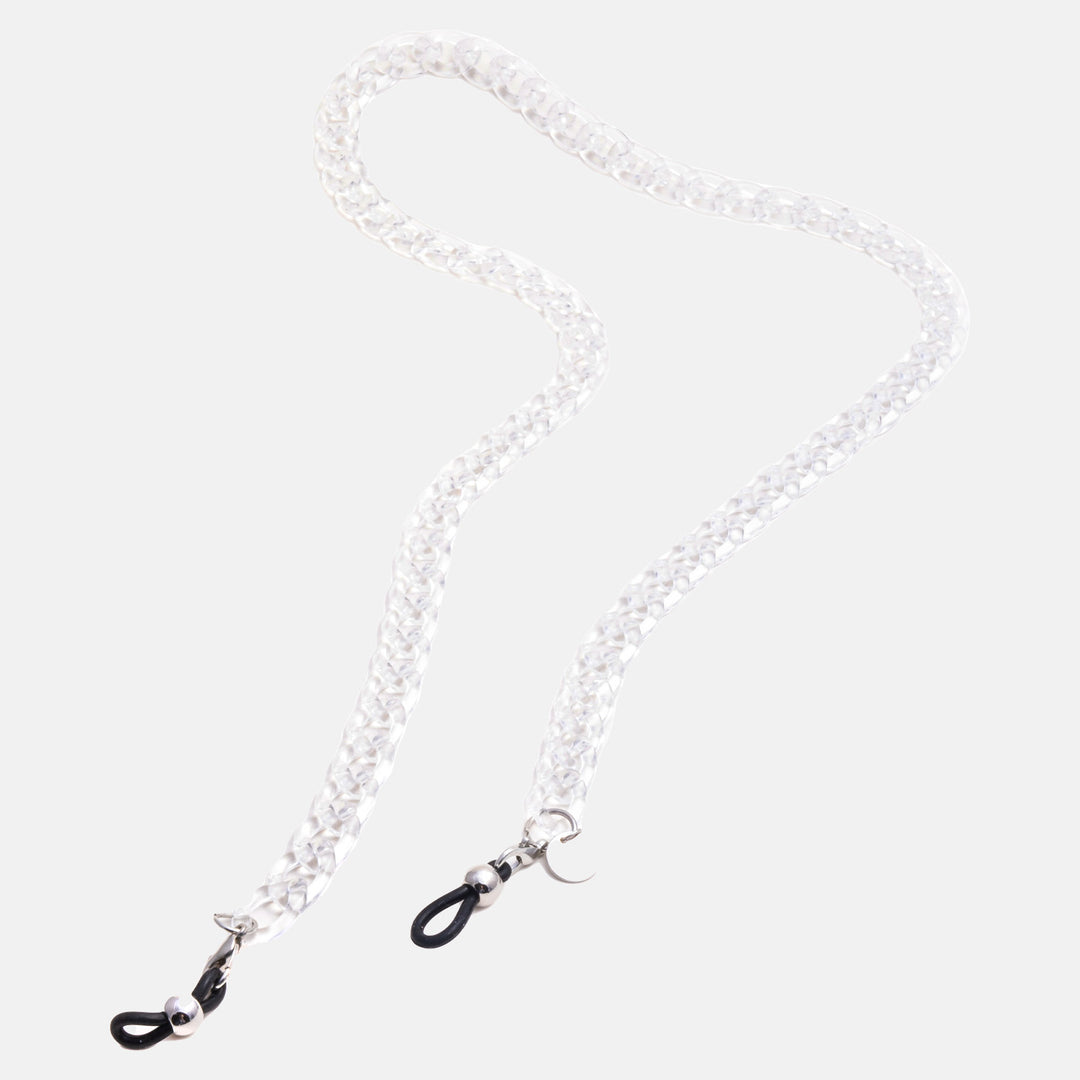 Clear chunky glasses chain Caroline Gardner