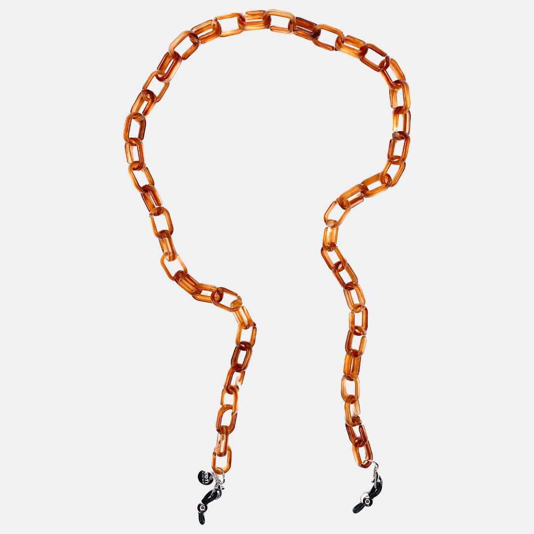 Chunky amber glasses chain Caroline Gardner