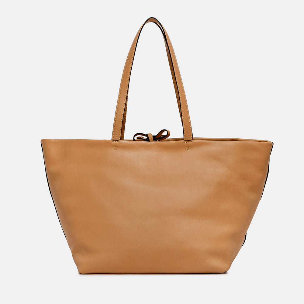 tan woven leather nur tote bag, made in Italy by Gianni Chiarini