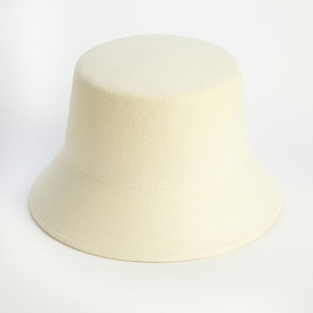 white wool bucket hat, made in Italy by Ferruccio Vecchi 
