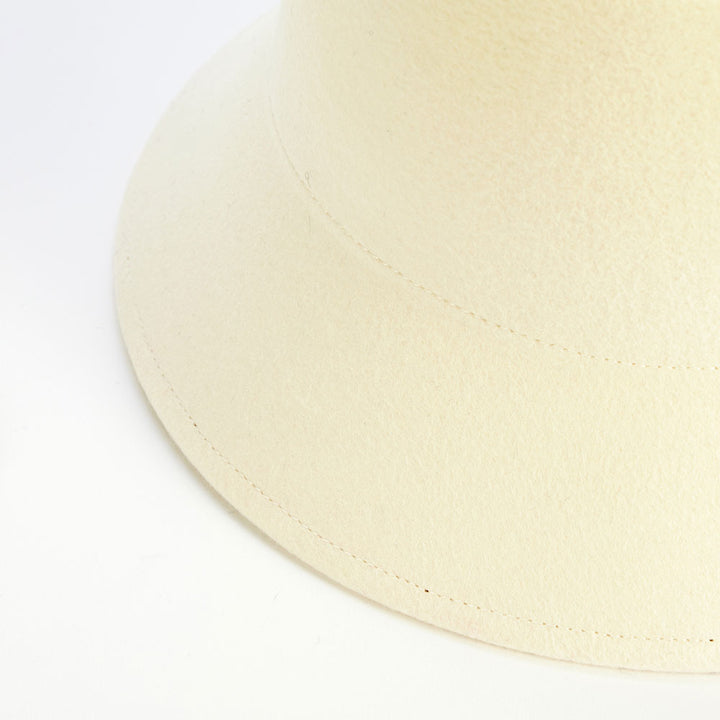 white wool bucket hat, made in Italy by Ferruccio Vecchi 