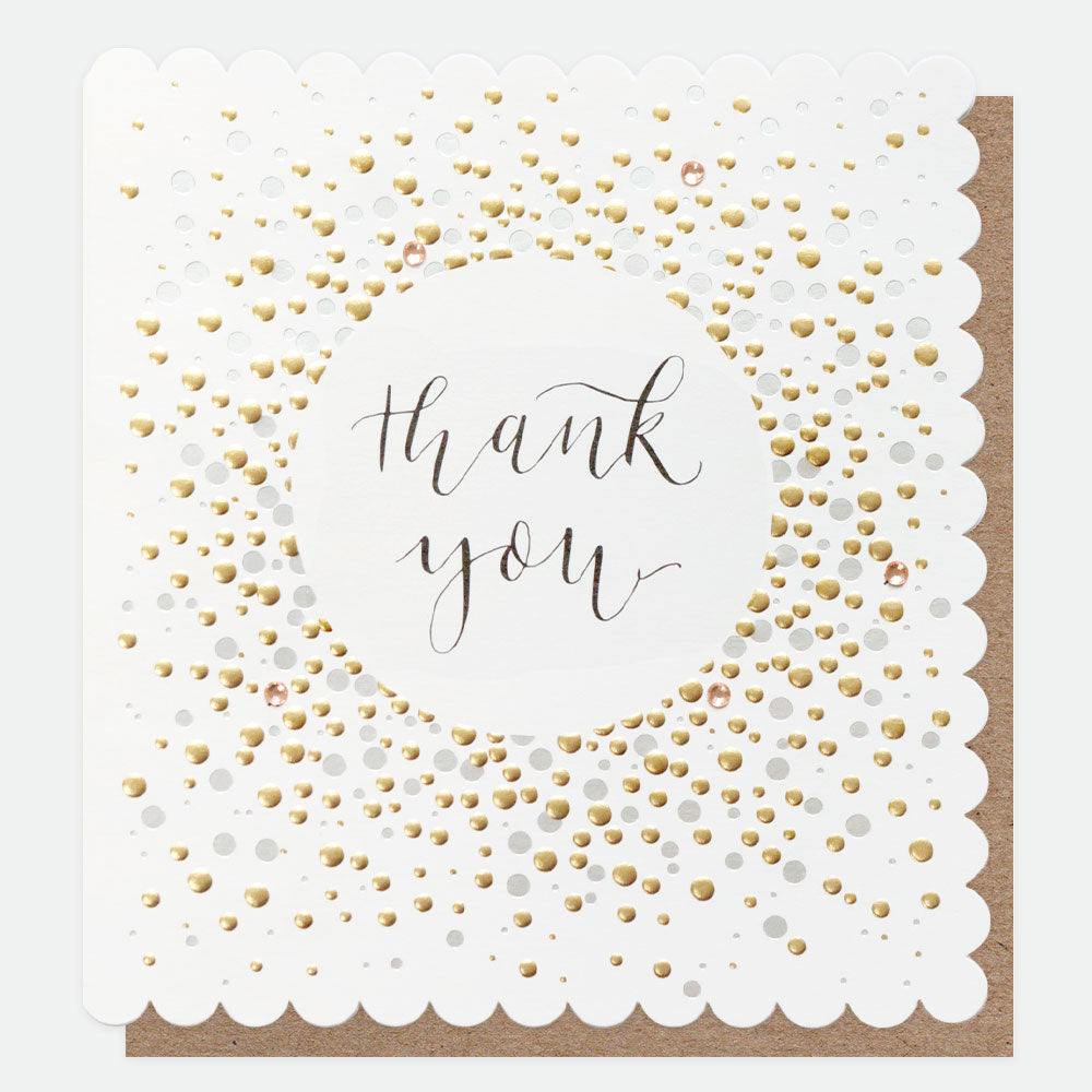 Scalloped Thank You Card, Large Starburst Single Cards, 1