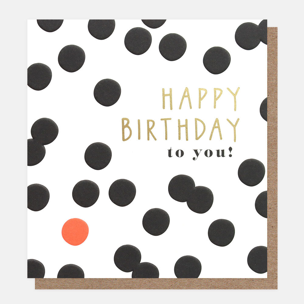 Black Spots Happy Birthday To You Card