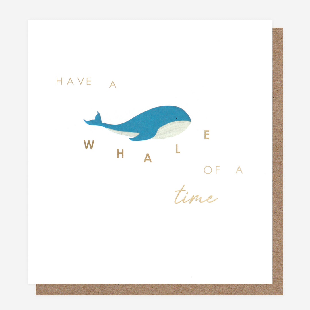 birthday card with tiny whale