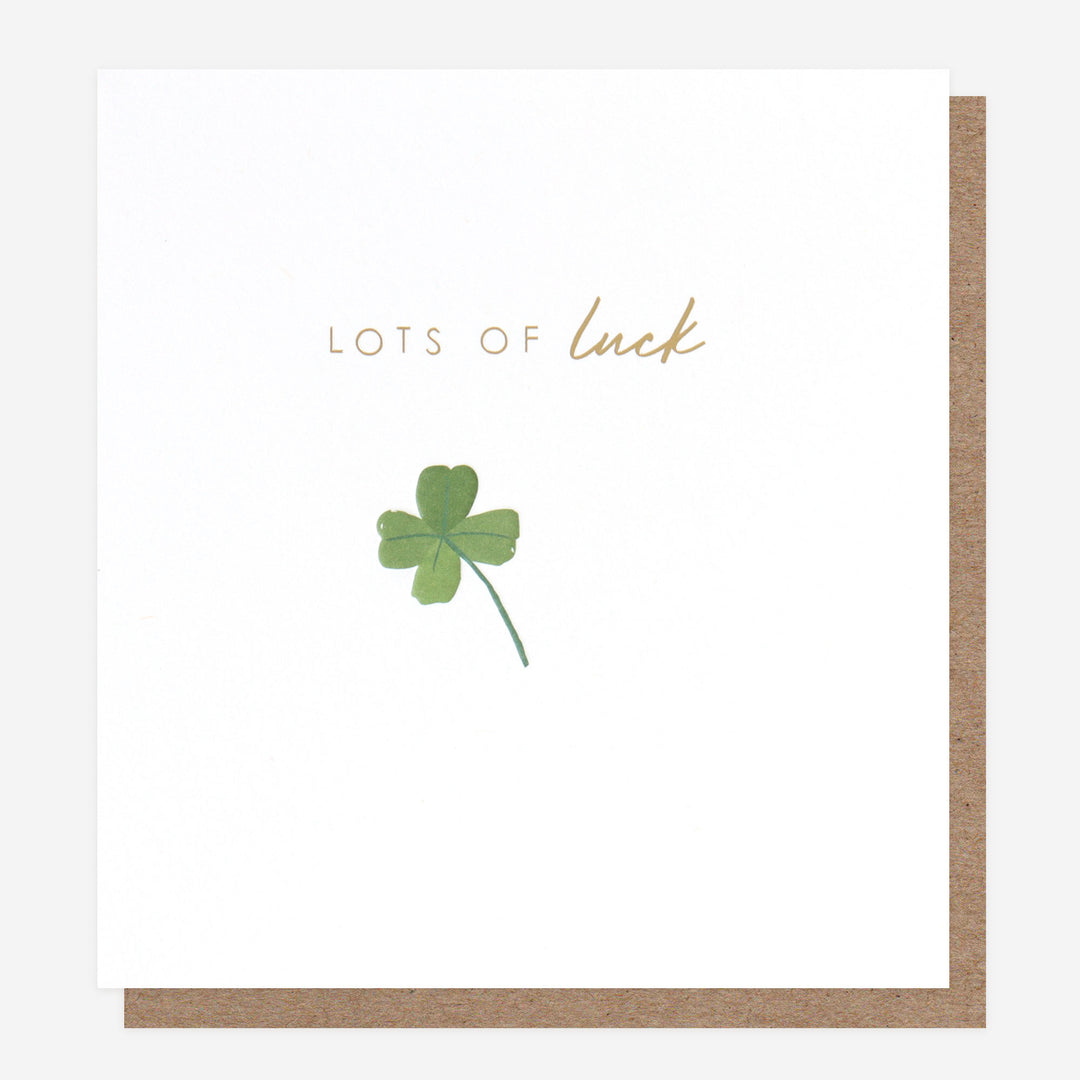 good luck card with clover