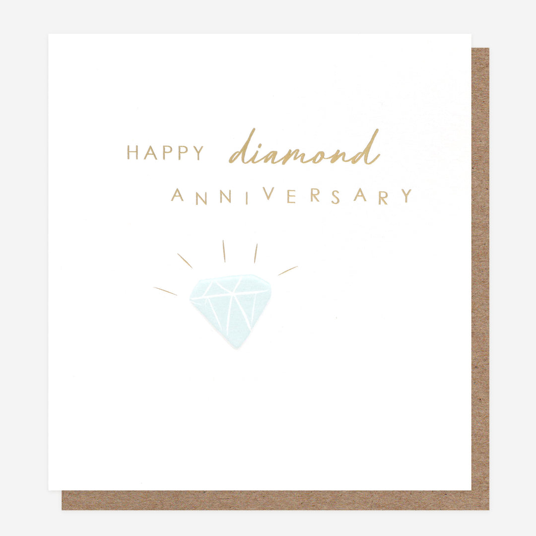 diamond anniversary card with shining diamond 