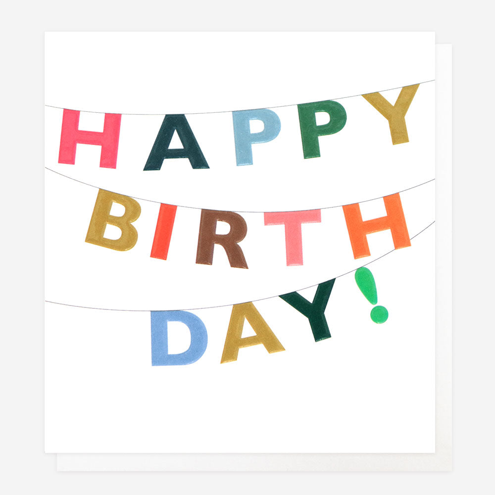 Bunting Happy Birthday Card