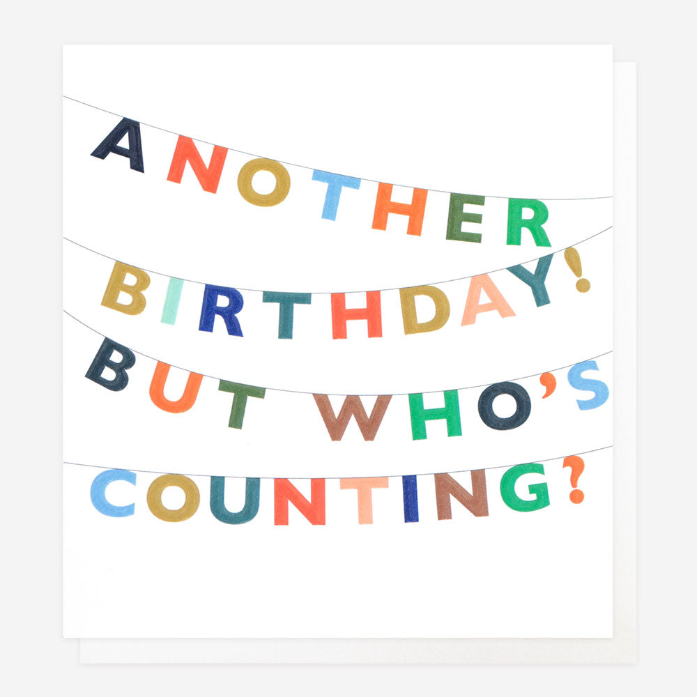 Bunting But Who's Counting Birthday Card