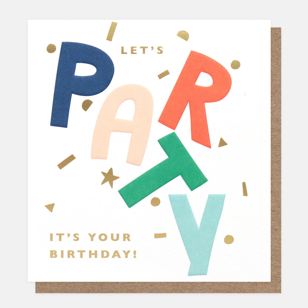 Text Confetti Birthday Card