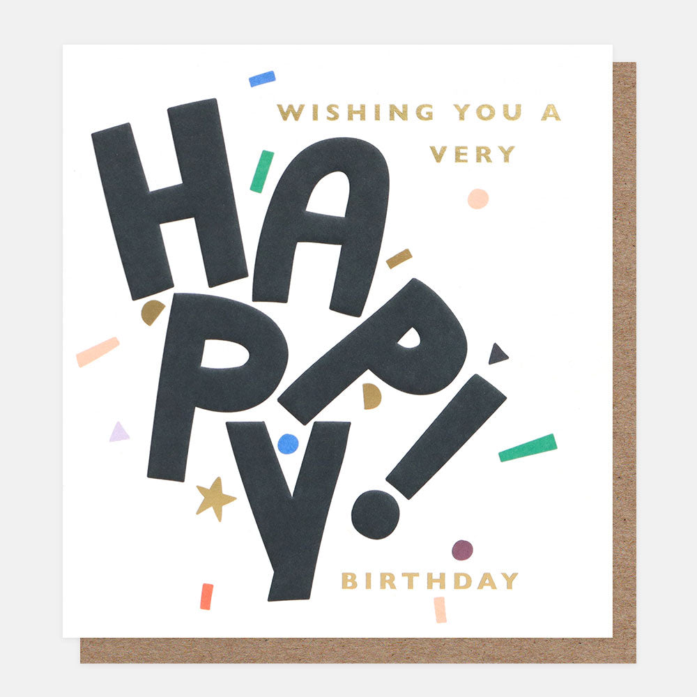 Very Happy Birthday Confetti Birthday Card