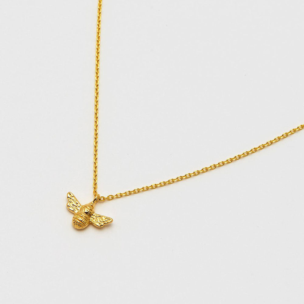 Gold Plated Bee Necklace – Caroline Gardner
