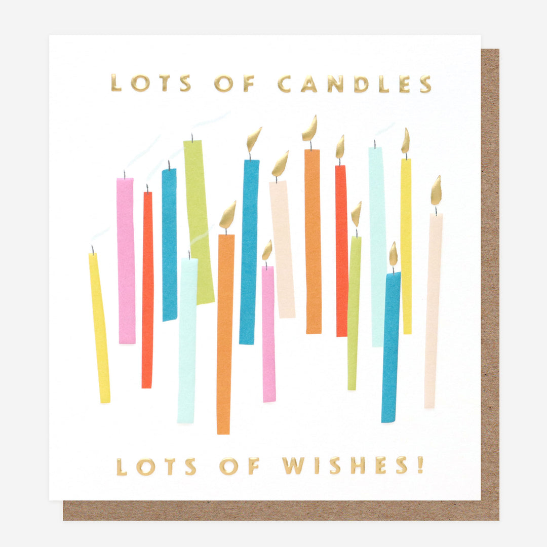birthday card with colourful candles