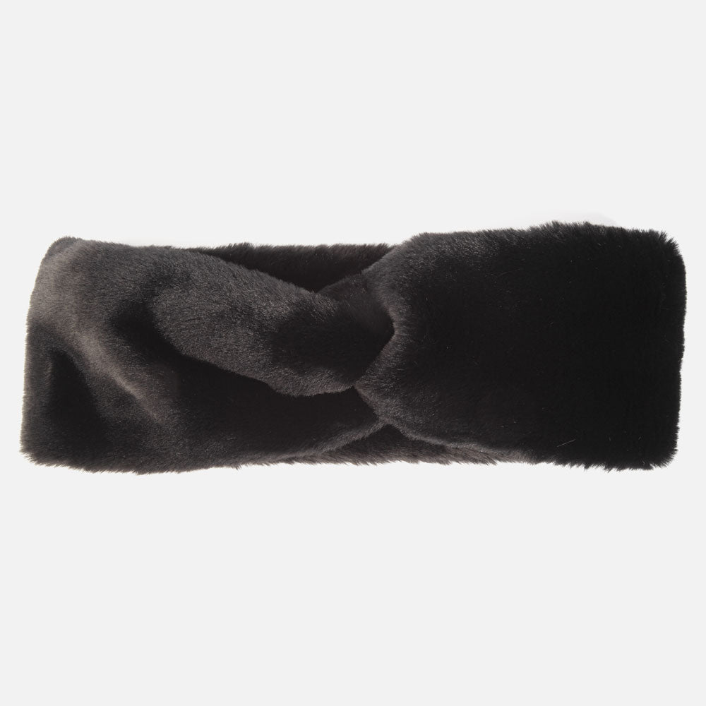 Black Faux Fur Headband