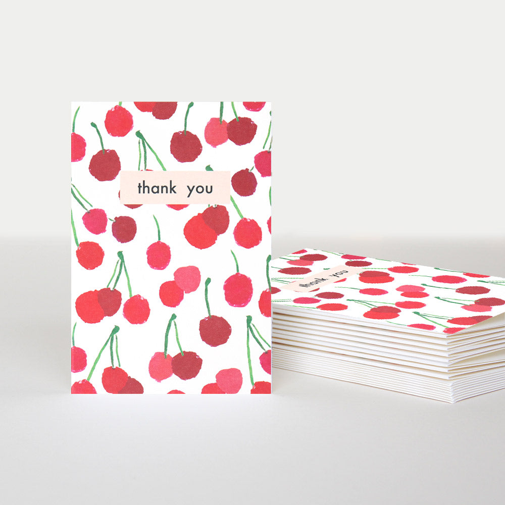Cherries Thank You Notecards Pack of 10, Thank You, Card Packs