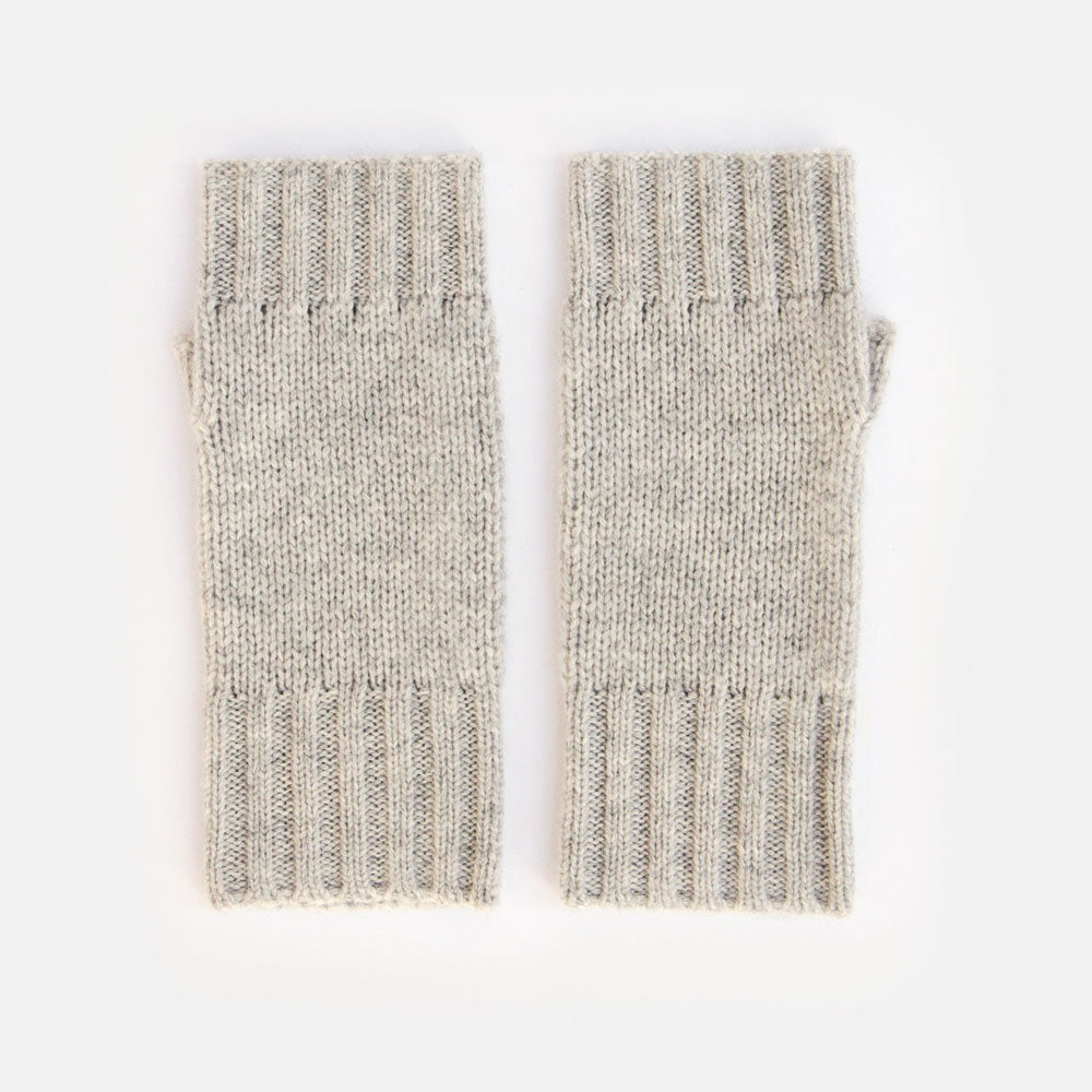 light grey cashmere wrist warmers