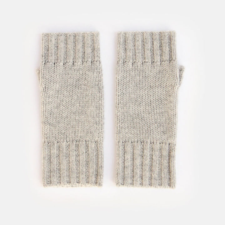light grey cashmere wrist warmers