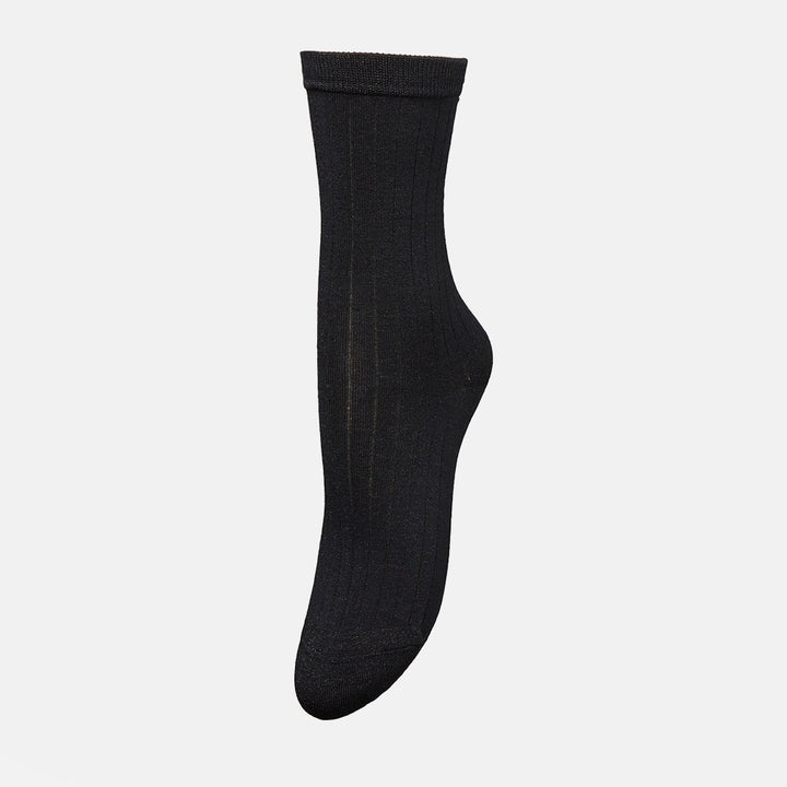 black sparkle ankle socks by beck sondergaard