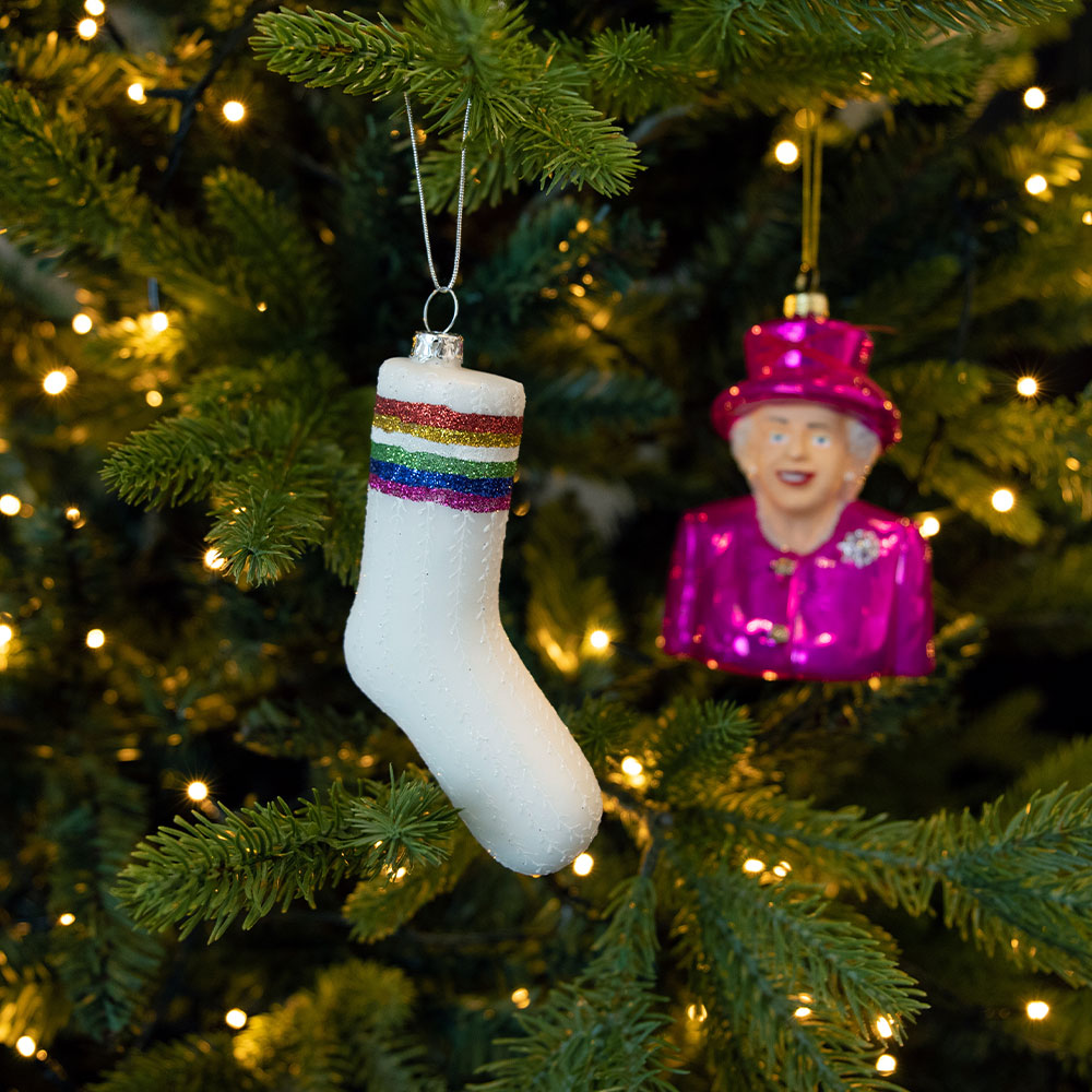 Rainbow Tube Sock Christmas Tree Decoration