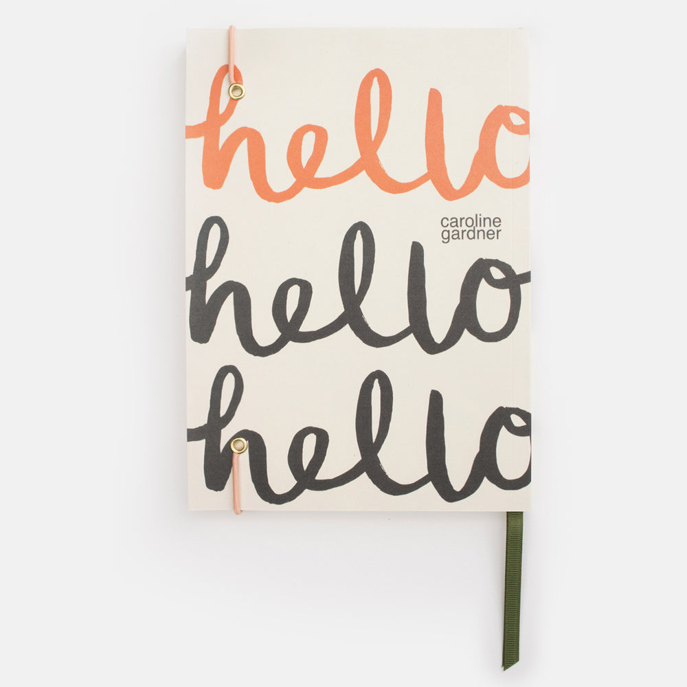 hello print soft cover A5 notebook