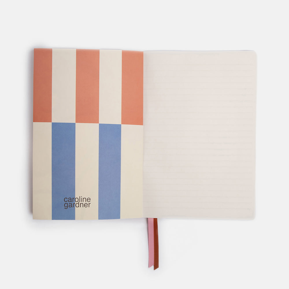 soft cover a5 lined notebook with colourful abstract botanicals print