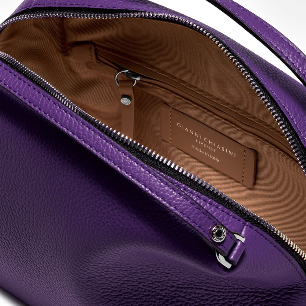 purple small leather alifa bag made in Italy by Gianni Chiarini