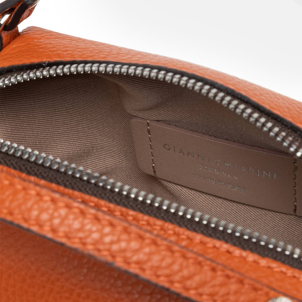 orange leather alifa bag made in Italy by Gianni Chiarini