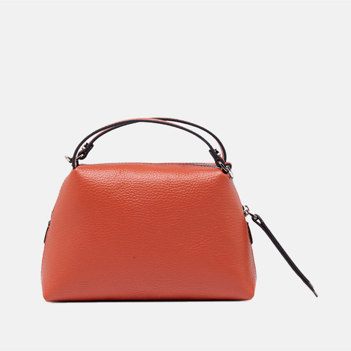 Autumn Orange Leather Small Alifa Crossbody Bag, Made in Italy by Gianni Chiarini