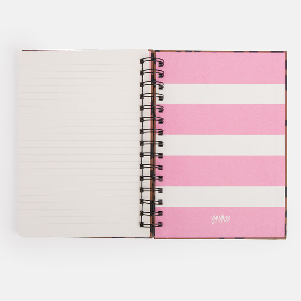 Leopard Print A5 Spiral Bound Hard Cover Notebook