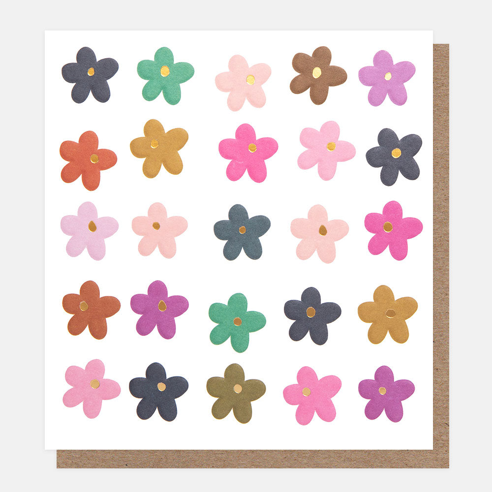 multicoloured daisies everyday card